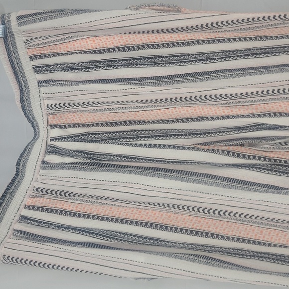 2 Pair Pants Lot Bundle Soft Loungewear White & Verticle Striped Straight Leg S - Picture 5 of 16